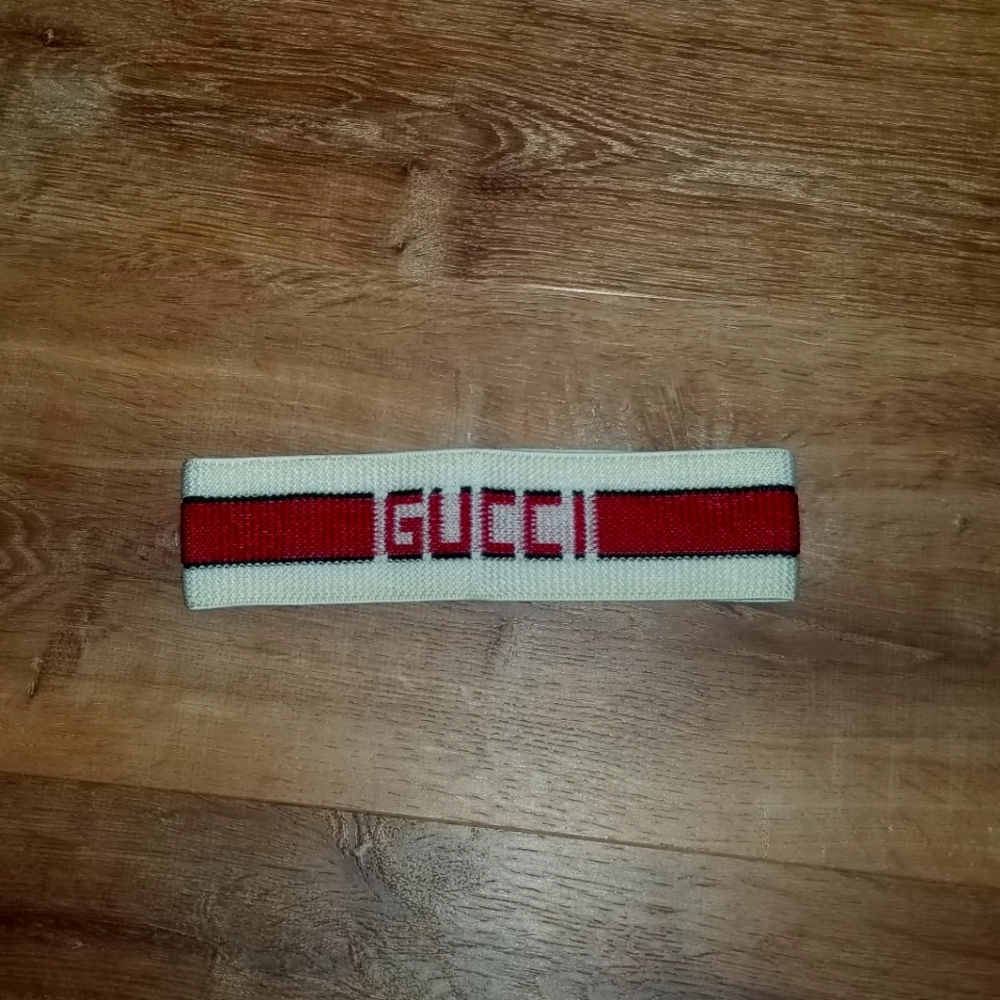 Gucci 80s Styled Elastic Red/White Headband